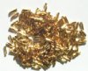 10 grams of 6x1.5mm Gold Plated Twisted Liquid Metal Tube Beads